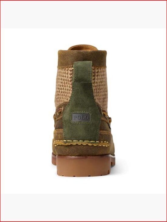 Mens Ranger Mid Suede & Wool Tweed Boot Lace-Up Ankle Boot main image 4